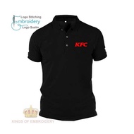 Microfiber Dry Fit Quick dry Jersi Jersey Polo T Shirt Logo Sulam Embroidery KFC Fast Food Fry Chick