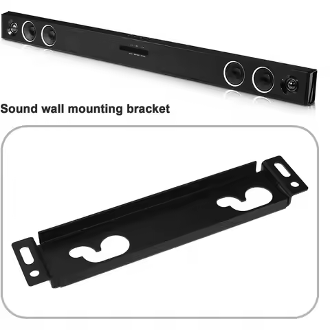 Universal Wall Mount Sound Bar Mounts Anti-Drop Under TV Audio Wall Shelf Metal Speaker Wall Bracket