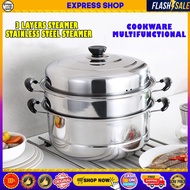 Original 3 Layers Steamer for Puto 3 Layer Siomai Steamer Stainless Cookware Multifunctional Lutuan