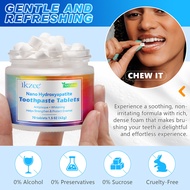 Ikzee Toothpaste Tablets Fresh Breath Water-Free Portable Teeth Cleaning Chewable Mouthwash Tablets 