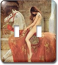 3dRose lsp_164544_2 Lady Godiva Vintage John Collier Light Switch Cover