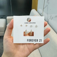 [EXPORTANT] SET OF 3 CZ STONE EARRINGS F21 FULLTAG