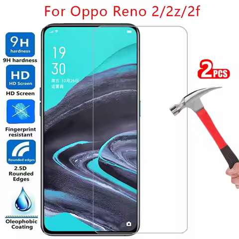 2pcs Glass for Tempered Glass Screen Protector for Oppo Reno 2z 2f 2 Case Cover on Reno2 Z F Z2 F2 R