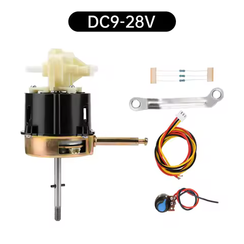 DC 9-28V Fan Brushless Motor High Power Variable Frequency Motor 3-Gear Regulation Table Fan Floor f