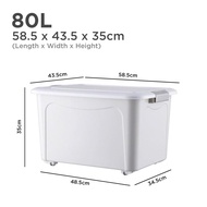 (JIJI.SG) AFRODILLE Storage Box - Stackable - Container - Box - Large Capacity - 57L - 80L - 120L /