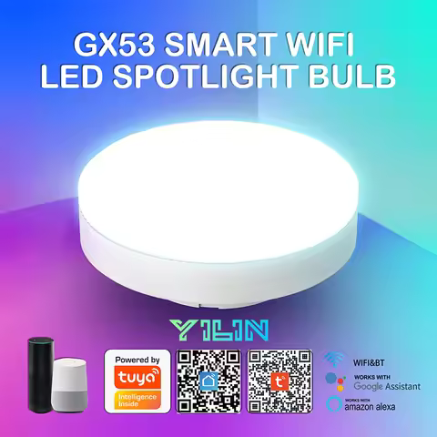 GX53 Smart WIFI Spotlight Bulb RGBCW 12W LED Downlight Intelligent APP Control Surface Mounted Cabin