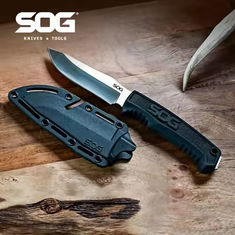 SOG Survival Field Knife Fixed Blades Knives,EDC Professional Survival Hunting Knife, Bushcraft Util