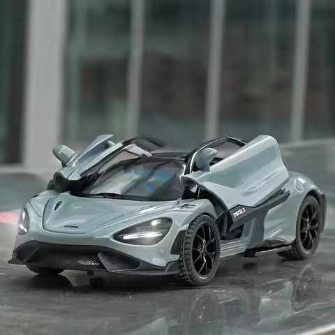 1:32 Mclaren 765LT Supercar Series Metal Alloy Diecast Model Car Sound And Light Mini GT High Qualit