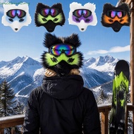 SPICEHIVE​ Wolf Mask, Realistic Simulation Cosplay Mask, Accessories Plush Fur Furry Fursuit Mask Ad