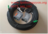 Combo 100m 150m 200m cáp quang 1fo bấm sẵn 2 đầu FC + 1 cặp converter htb-3100ab htb-gs-03