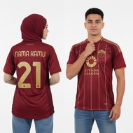 MERAH Asrm Home Jersey 2024 2025 Maroon Football Shirt Maroon Custom Printed Name Number Back Namese
