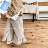 Children Korean Version Autumn Wide-Leg 9-Point Flared Pants Girls Casual Pants