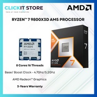 AMD Ryzen™ 7 9800X3D Desktop CPU AM5 Processor Unit Pemprosesan | Up to 5.2 GHz | 2200 MHz