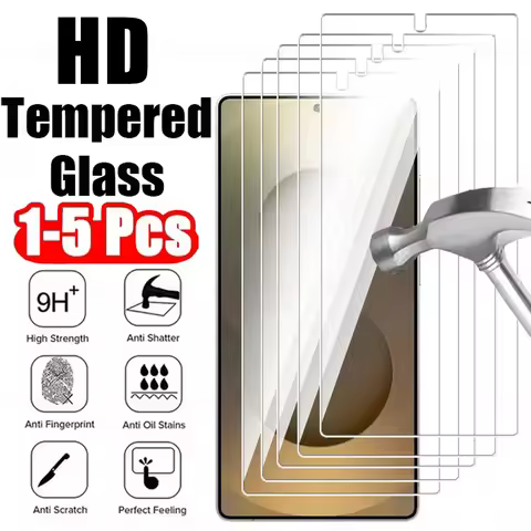 1-5Pcs Tempered Glass For Samsung Galaxy S25 Ultra Screen Protector For Samsung S23 Plus S24 FE S25 