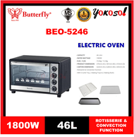 Butterfly BEO-5246 Electric Oven 46L | Rotisserie &amp; Convection | 1800W | BEO5246