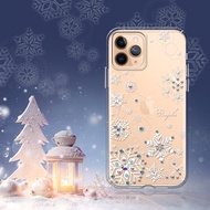 iPhone 11全系列 輕薄軍規防摔彩鑽手機殼-紛飛雪