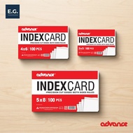 Advance Index Card 100 pcs/pack white 3 x 5 , 4 x 6 , 5 x 8