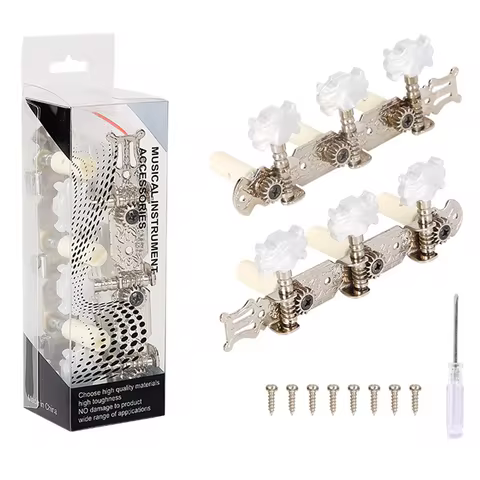 Guitar String Tuning Peg Keys Tuner Machine Head Knobs Tuning Key 3R3L Compatible with Classical Gui