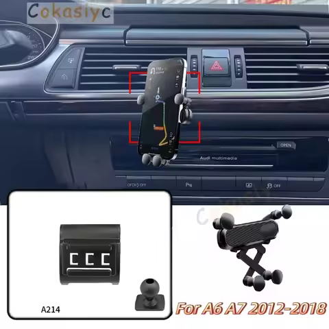 For Audi A6 c7 4G A7 4G8 2012-2018 Car Mobile Phone Holder Air Vent GPS Gravity Navigation Bracket H