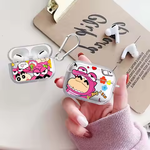 Cra-Yons Shin-Chans Case For Airpods Pro2 Pro Pro3 4 2 3 1 Clear Earphone Cases Cover