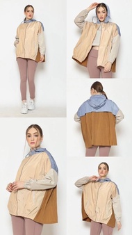 Senya Airy Two Tone Jacket Senya color block jacket senya airy twotone