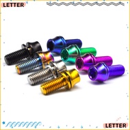LETTER 1pc Bike Water Bottle Cage Screw, M5*12mm Titanium Alloy Bike Water Bottle Bolt, Durable High