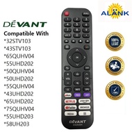 suitable for hisense Devant Smart TV Remote Control for EN2N30H 50QUHV04 55UHD202 55UHD203 43STV103