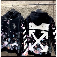 Super Beautiful Hoodie Off White Men And Women Printed Splashed Paint Pattern - Hoodie Off Printed E