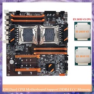 (GPBS) X99 Dual CPU Motherboard LGA2011 Motherboard Support DDR4 ECC Memory Maximum Support 256G wit