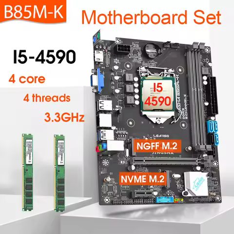 B85 Motherboard Kit Set With I5 4590 CPU And 16GB DDR3 RAM Combo Placa Mae Desktop Assembly LGA1150 