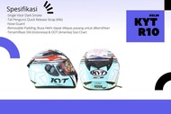 Helm KYT R10 fullface biru muda