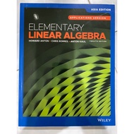 (USED/TERPAKAI) WILEY - Elementary Linear Algebra (twelfth edition), Civil Engineering