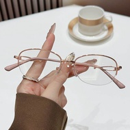blue light glasses blue light blocking glasses Korean fashion half frame ladies glasses frame can be