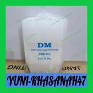 YN11 Thinwall DM 1ml Rec / Kotak Makan 1ml Persegi Panjang @ 25set.