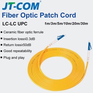 JT-COM 10 pieces LC Singlemode Fiber Optic Patch Cable 10pcs 1M/3M/5M/10M LC UPC SM 2.0mm 9-125um