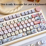 PBT Pokémon Cute Theme Keycaps Cherry/MOA/DMA Hight Mechanical Keyboard Keycaps Adaptable To 61/63/6
