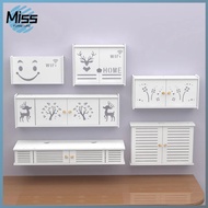 TV cabinet Wall-mounted TV cabinet TV wall punch-free wall hanging + shelf living room wireless wifi router storage box