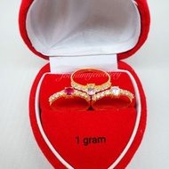 Unik cincin emas muda 1 gram mata Berkualitas
