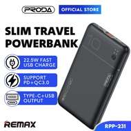 REMAX Powerbank 10000mAh Powerbank Type C Input RPP-231 Remax Fast Charging Powerbank PD Powerbank 20W Powerbank Remax