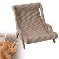 Sisal Cat Chair Wooden Cat Lounge Chair Pet-Friendly Multi-Functional Cat Scratcher Cat Scratch Chai