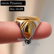 Titanium Ring DIM 15X20 Cincin Titanium Anti Karat Cincin Lelaki Cincin Perempuan
