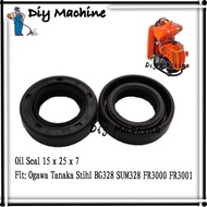 Mesin Rumput Oil Seal 15x25x7 BG328 SUM328 FR3000 FR3001 STIHL TANAKA OKAZAWA KASEI Brush Cutter 328