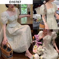Jade Square Neck Flare Dress D10787