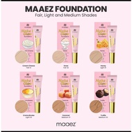 MAAEZ Foundation 15g Honey / Caramel / Creme Brulee / Cream Cheese / Snow– Available Ready Stok