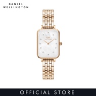 Daniel Wellington Quadro Lumine 20x26mm 5-Link Rose Gold MOP White Dial - Watch for women - Stainles