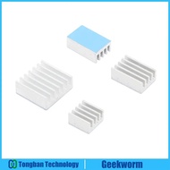 4PCS/Bag Aluminum Heatsink Radiator Heat Sink Cooling for Orange Pi Zero2 / Raspberry Pi 4 Model B