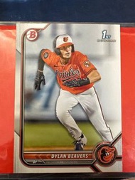 MLB 2022 Topps 1st Bowman Baseball Card - Baltimore Orioles 巴爾的摩金鶯隊 外野手Dylan Beavers 棒球卡 球員卡