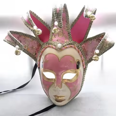 Festivals Party Venice Italy Full Face Bells Retro Mask