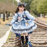 Girls' Lolita Judy Rabbit Police Official Dress Zootopia COS Sweet Princess Dress