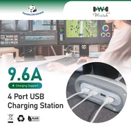 WIRETEK TE296 4-Port USB Desktop Charging Dock Station [5V/9.6A]
